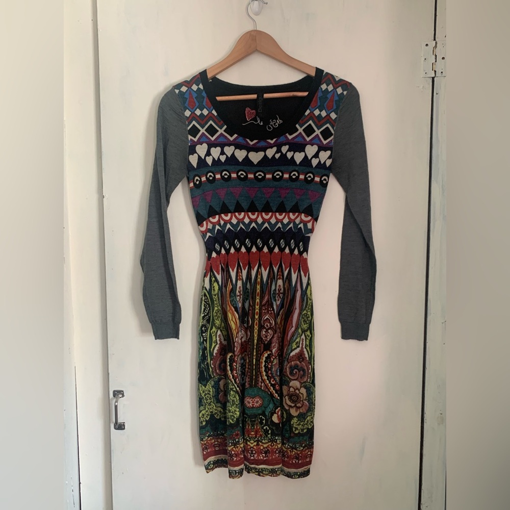 Desigual dress wool petite small